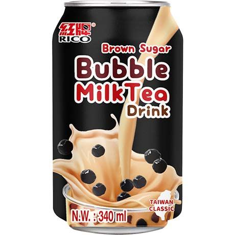 RICO Bubble Milk Tea Drink Brown Sugar 340ml