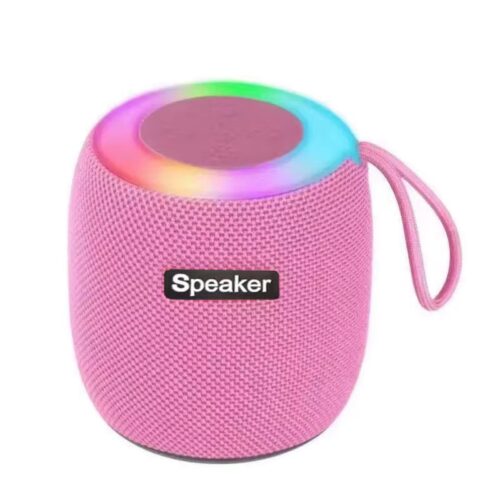 OEM Mini Wireless Speaker With FM Function & RGB Lighting Pink