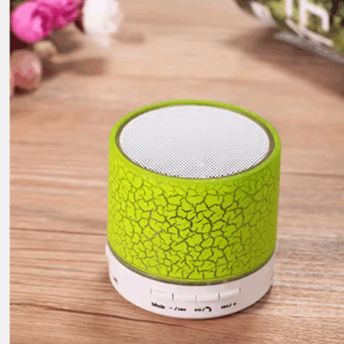 A9 LED Mini Wireless Speaker With TF Card & Mic USB Green